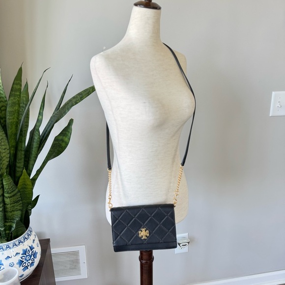 Tory Burch Mini Georgia Turnlock Chain - Quilt Pattern Embossing Leather Bag - Picture 5 of 13